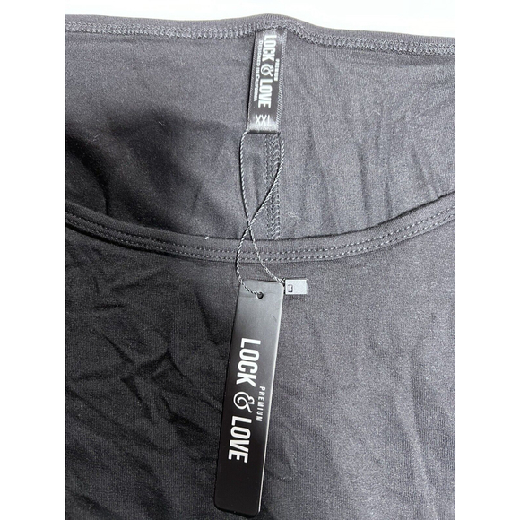 Lock & Love® Black Stretchy Pullover V-Neck Kimono Sleeve Top - Size XXL New - Picture 9 of 9